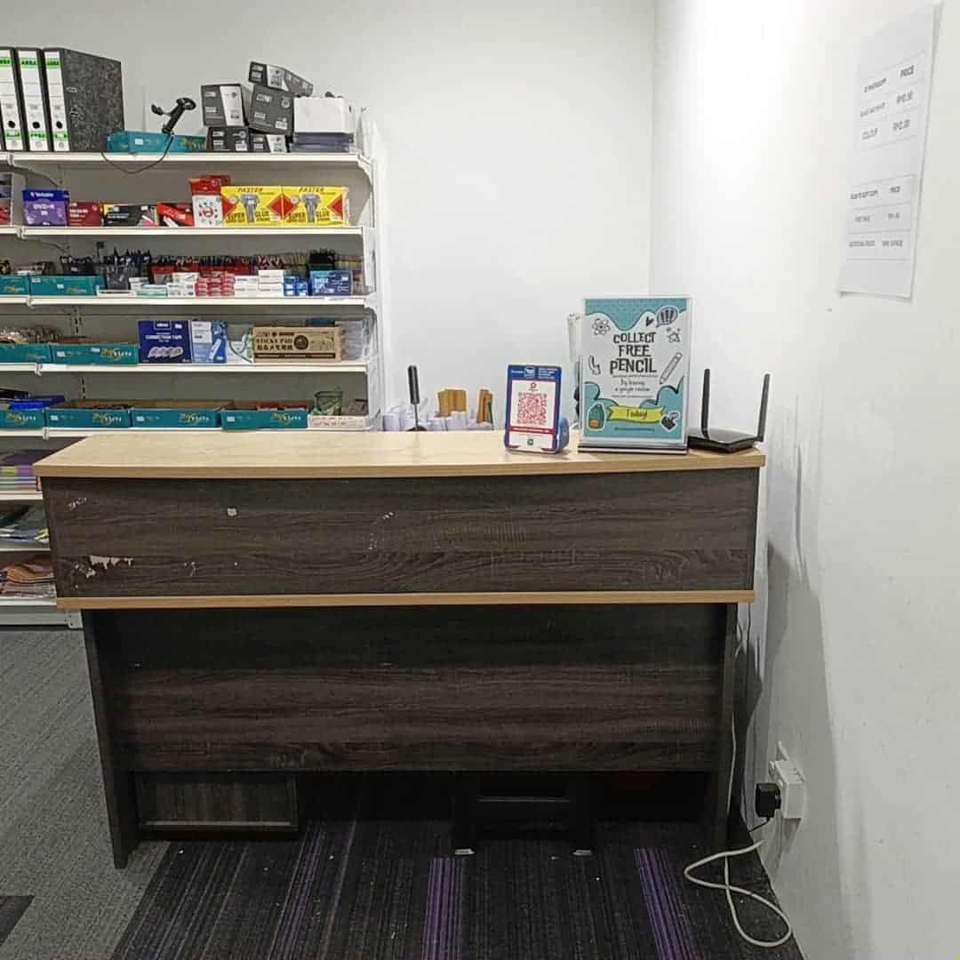 University Bookstore service counter